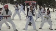 Jammu and Kashmir: Snow Martial Arts को बढ़ावा देने के लिए बच्चों ने बर्फ में दिखाया हुनर - वीडियो